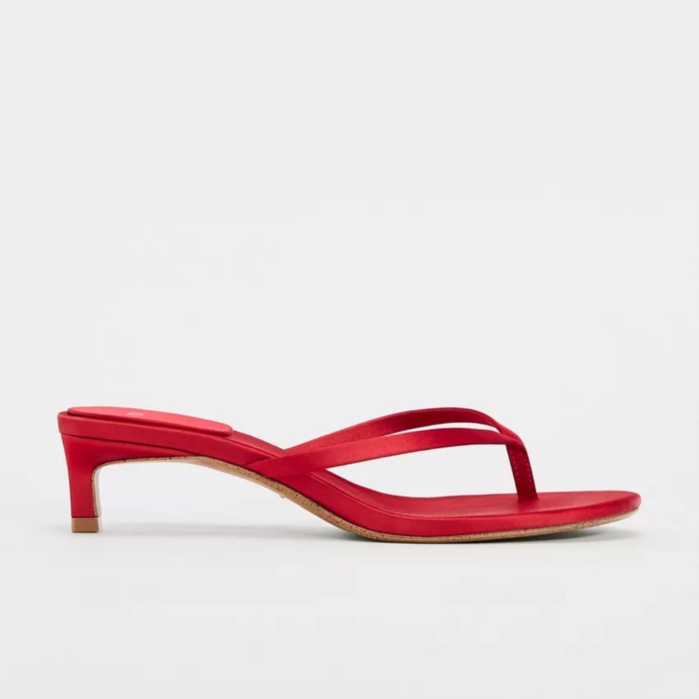 ZARA Red Kitten Heel Sandals – EU 38 / US 7.5